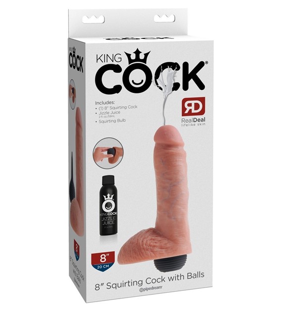 WIBRATOR 8INCH SQUIRTING COCK WITH BALLS
