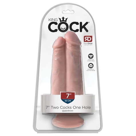 King Cock 7in. Two Cocks Flesh